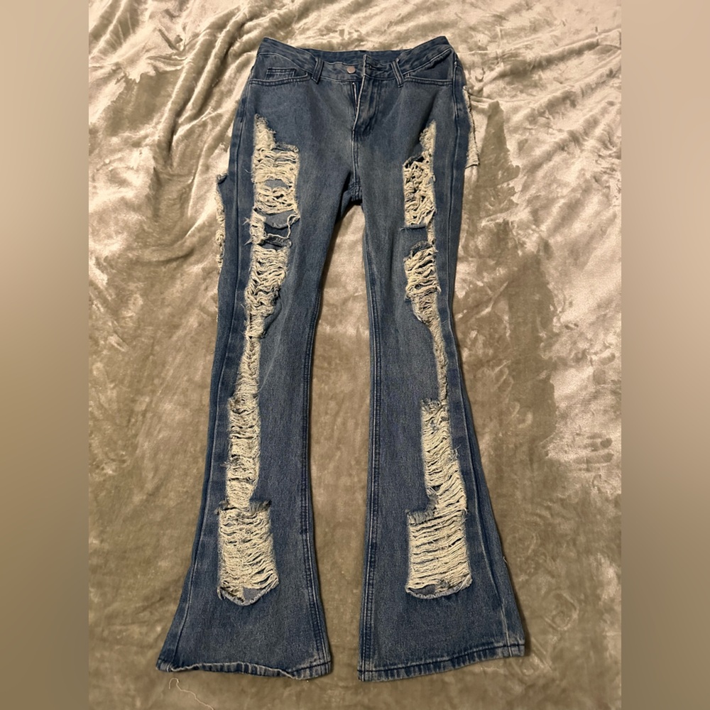 Distressed Blue Jeans for Women